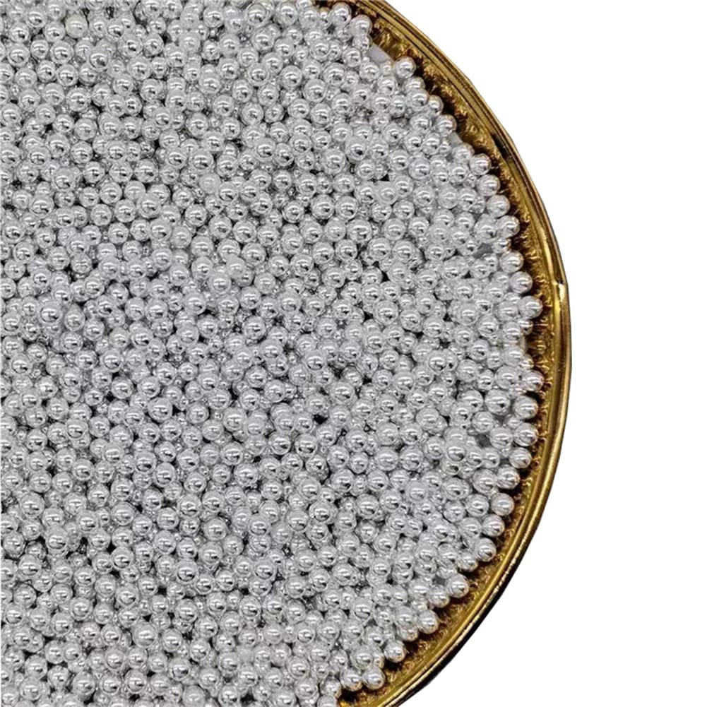 Sprinkles Metalicos Perlas Plata 4mm