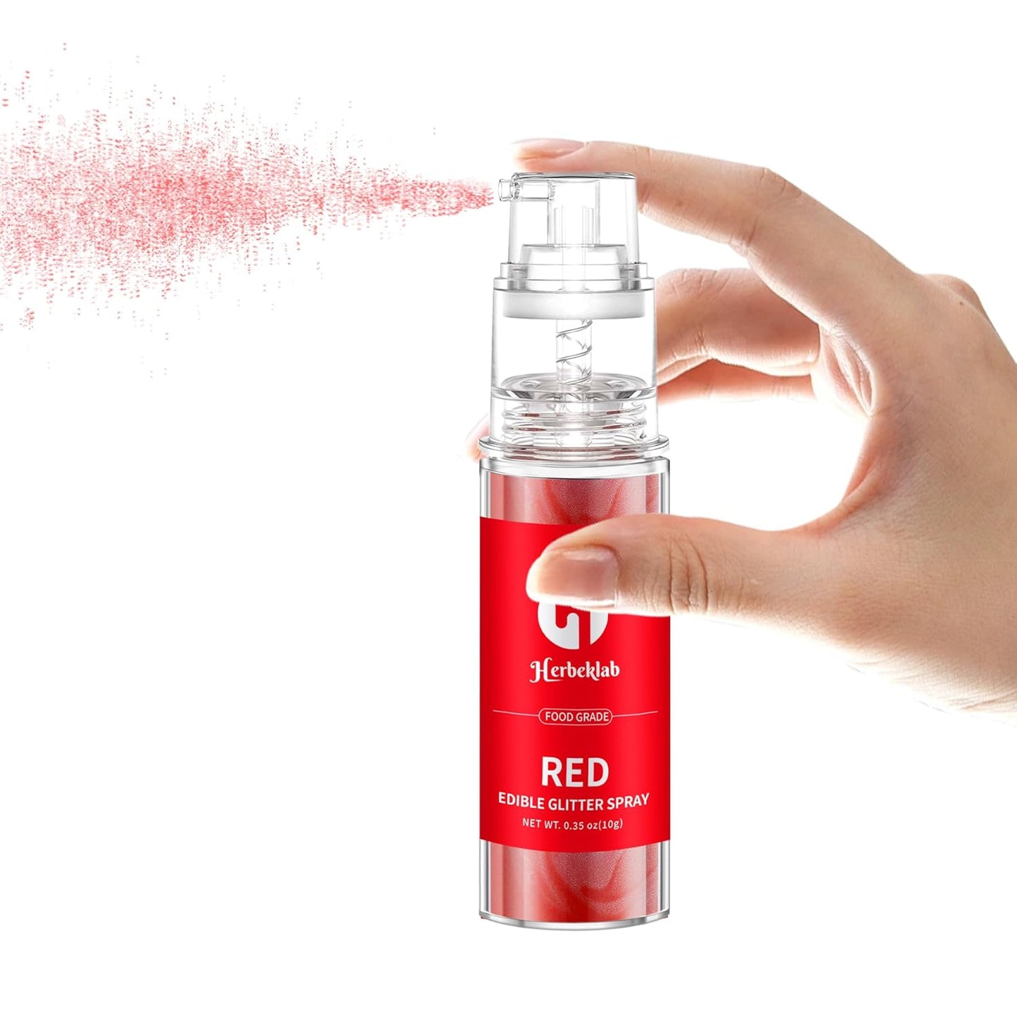 Glitter rojo comestible para bebidas y reposteria