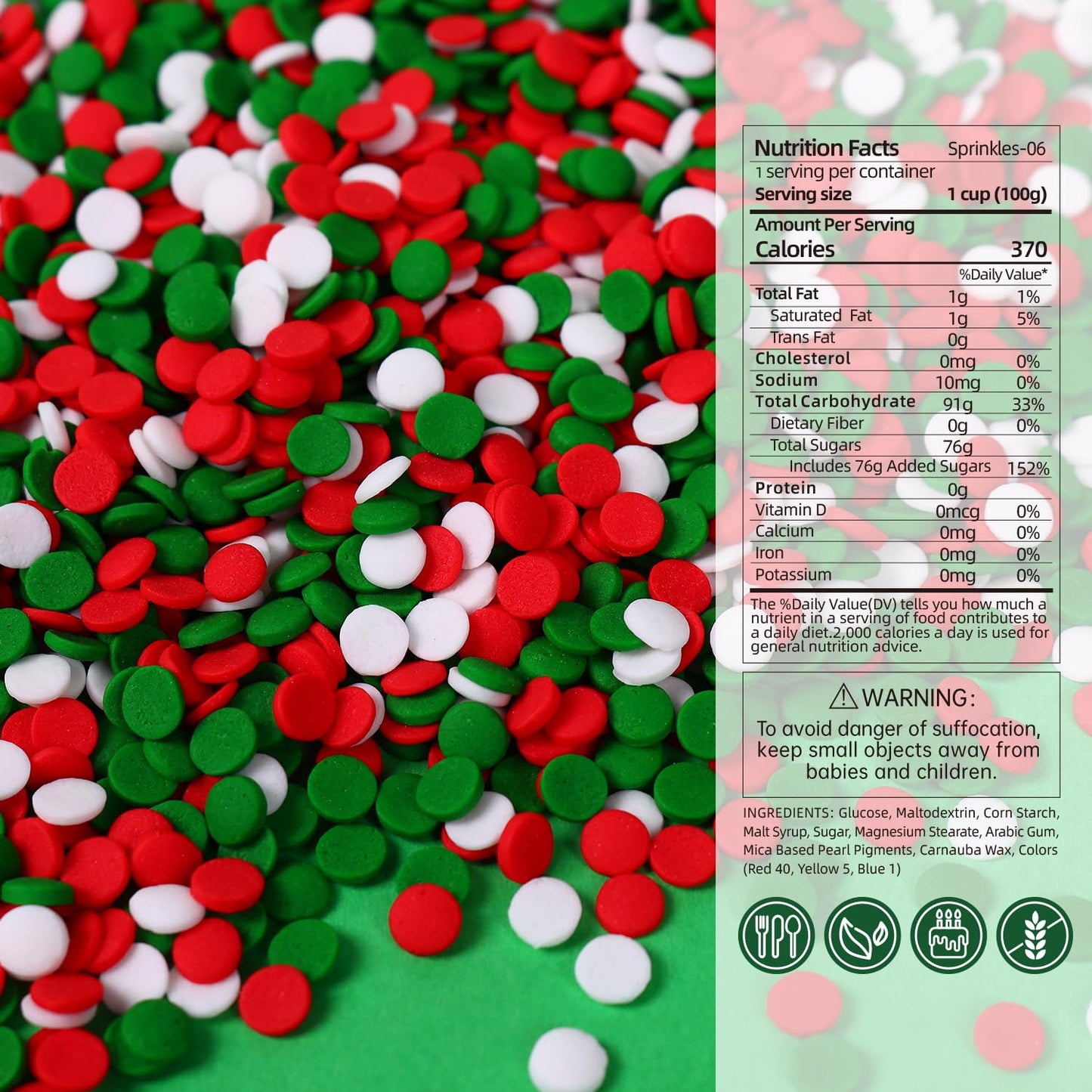 Sprinkles Navidad confetti mini - Tricolor Navidad
