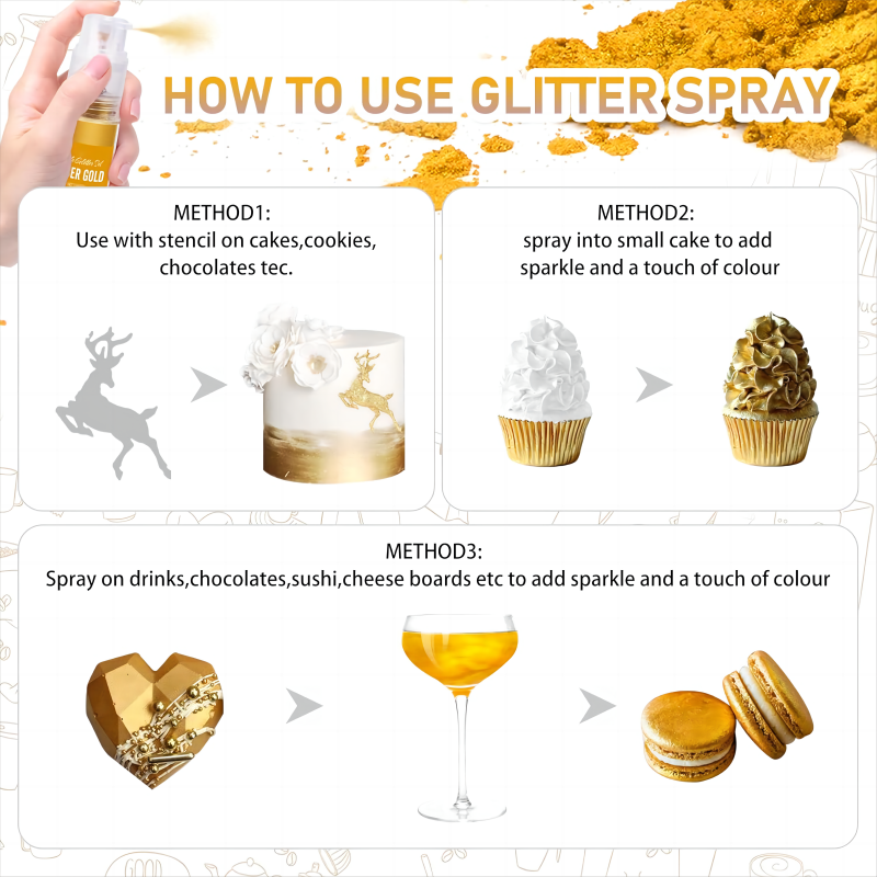 Glitter rojo comestible para bebidas y reposteria