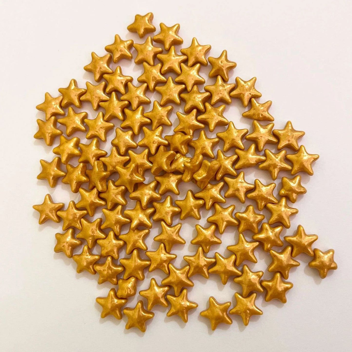 Sprinkles navidad estrellas oro no metalicas 1cm