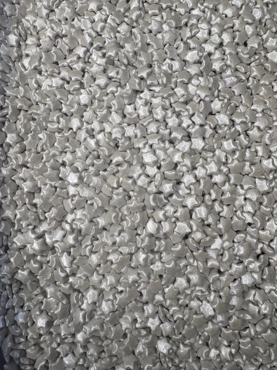 Sprinkles navidad confetti estrella plata comestible