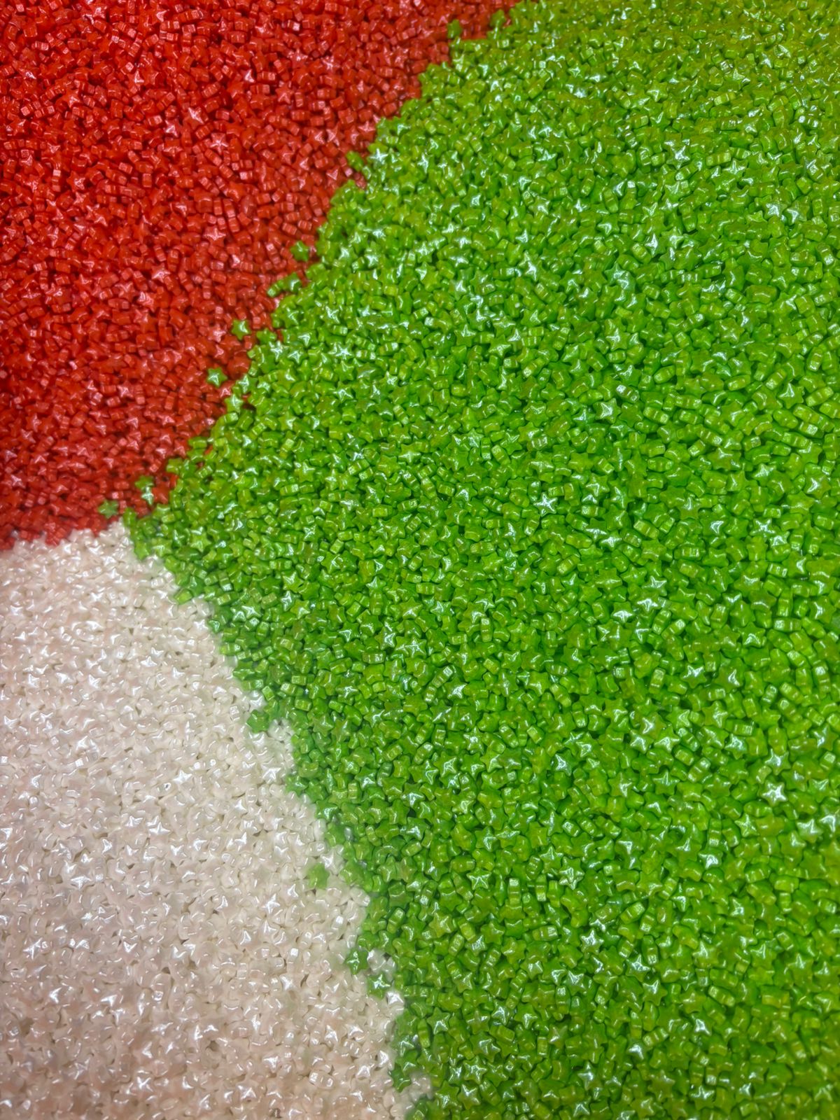 Sprinkles navidad estrellas tricolor mini 0.5cm