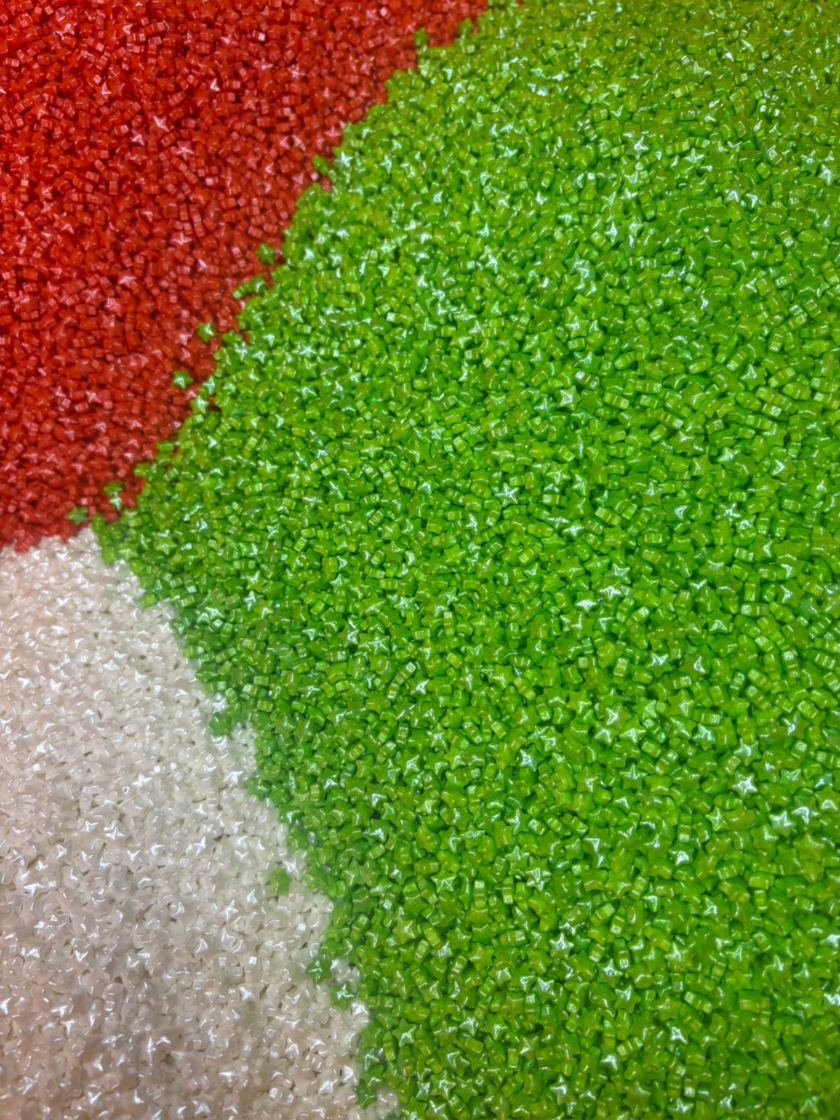 Sprinkles navidad estrellas tricolor mini 0.5cm