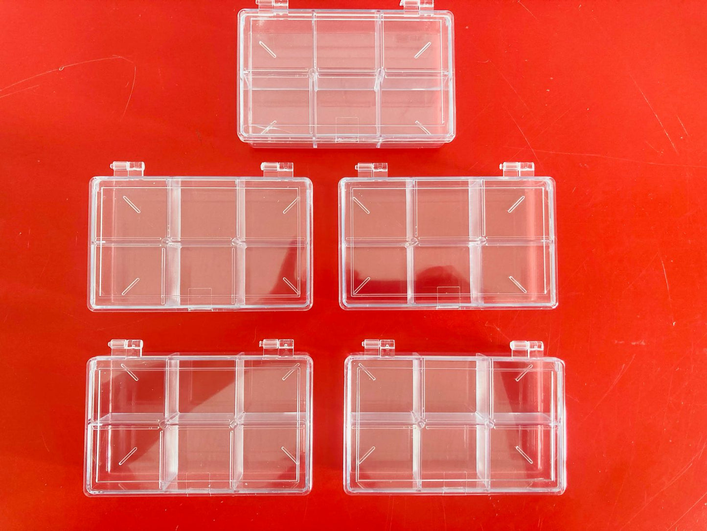 Packing: Cajas Mini Box Acrilico Transparente Cap 150grs Pack de 5 Piezas