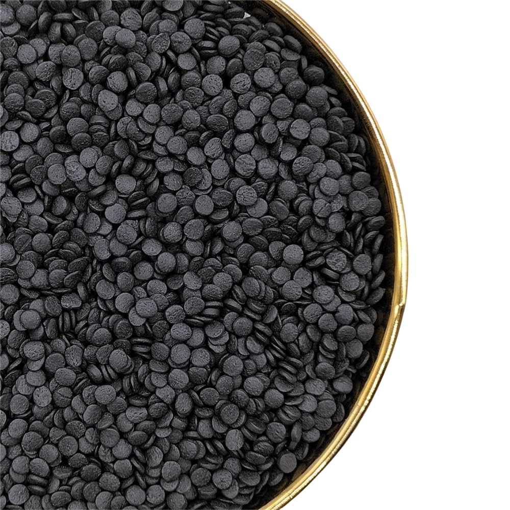 Sprinkles navidad confetti circular grande comestible - Negro