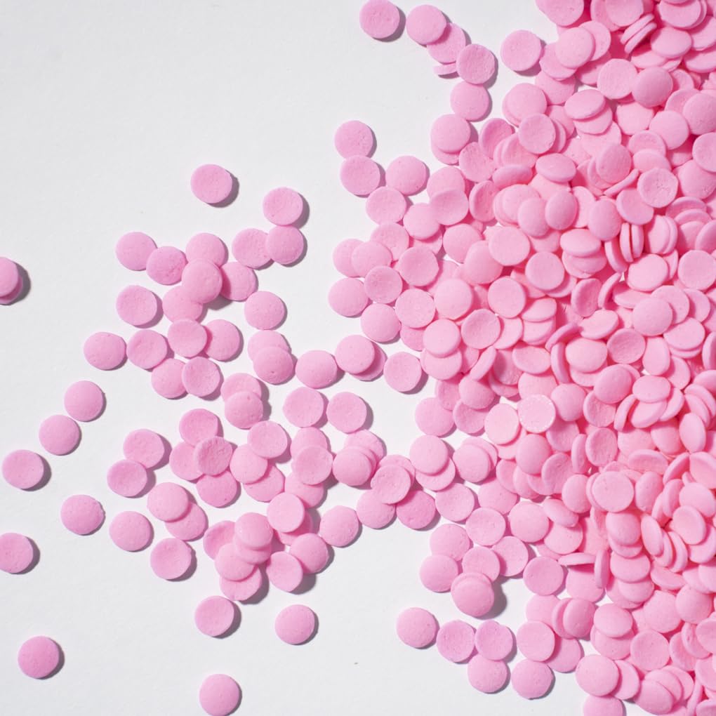 Sprinkles navidad confetti circular grande comestible - Rosa