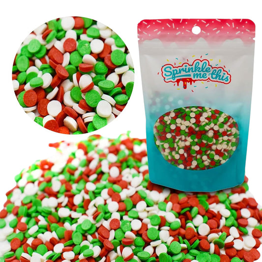 Sprinkles navidad confetti rojo verde blanco