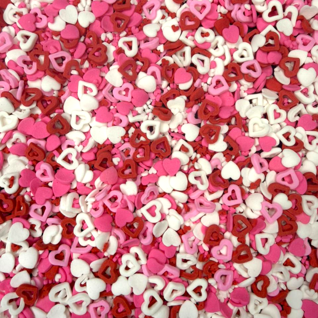 Sprinkles Confetti san valentin - Sprinkles corazon mix hueco, mini y mediano