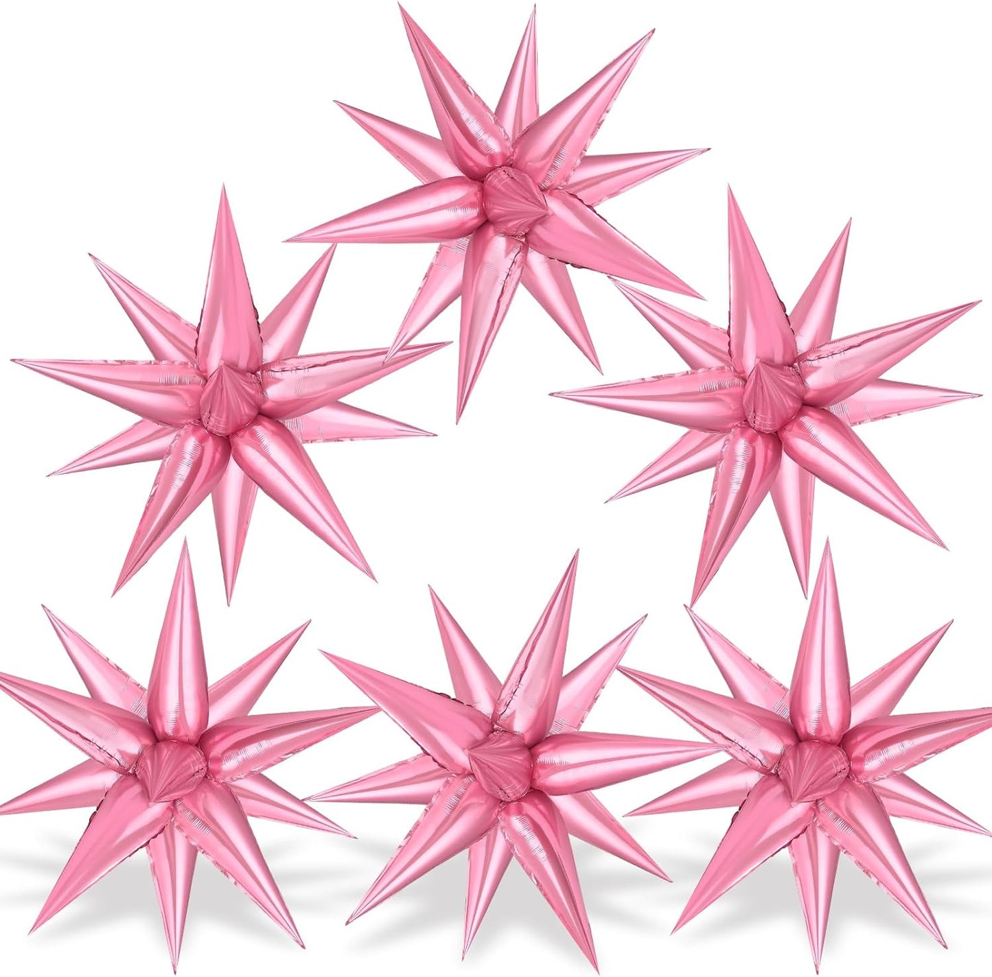 Globos Estrellas 12 Picos 40plg - Rosa Pastel