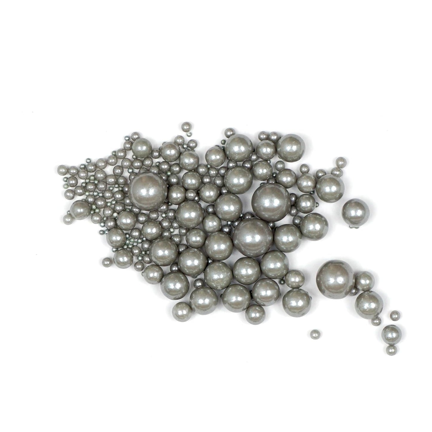 Sprinkles navidad perla plata no metalica mix multitamaños