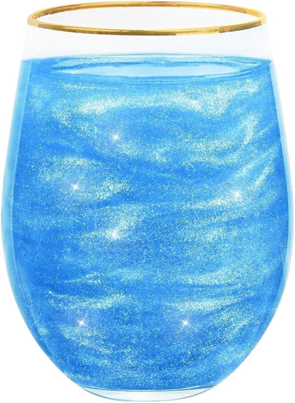 Glitter azul comestible para bebidas y reposteria
