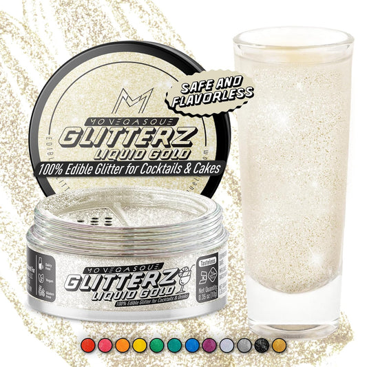 Glitter san valentin Oro magico  comestible para bebidas y reposteria