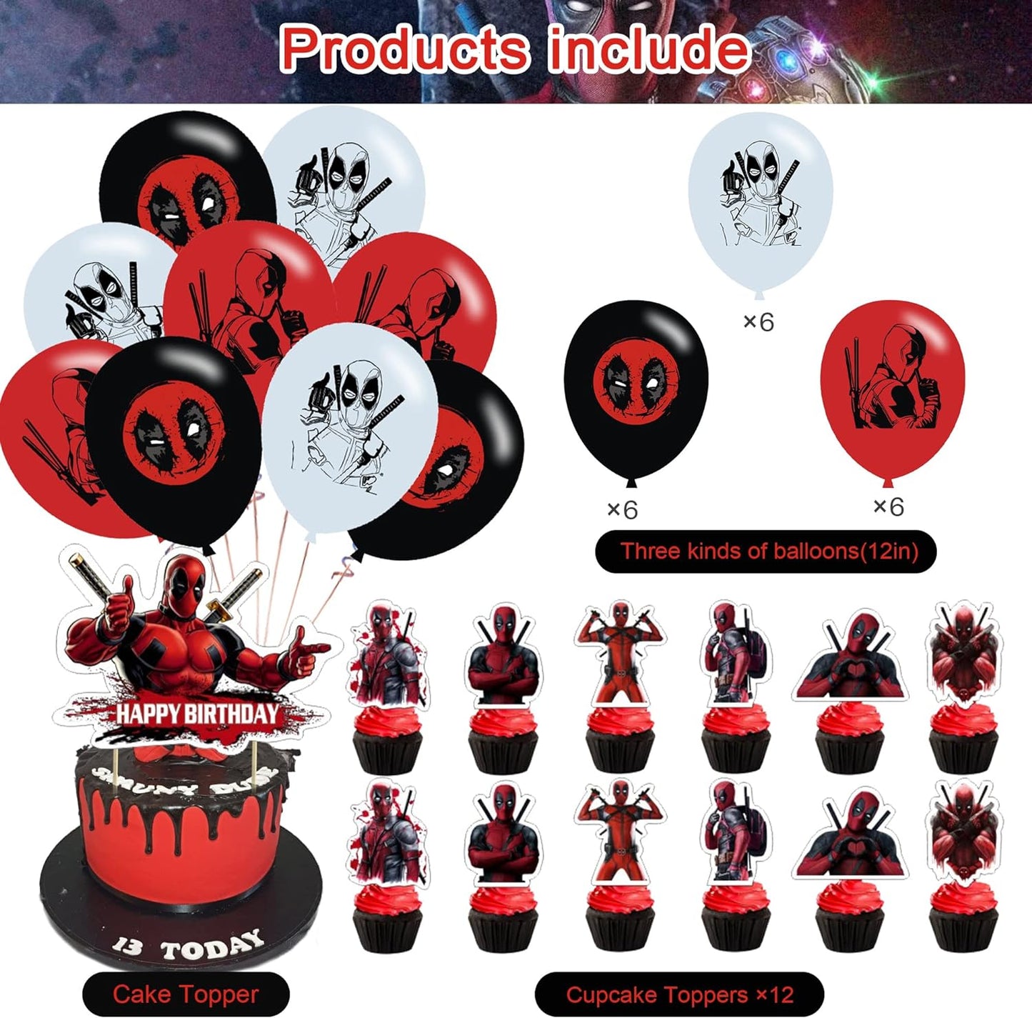 Globos Deadpool - Globos Cartoon