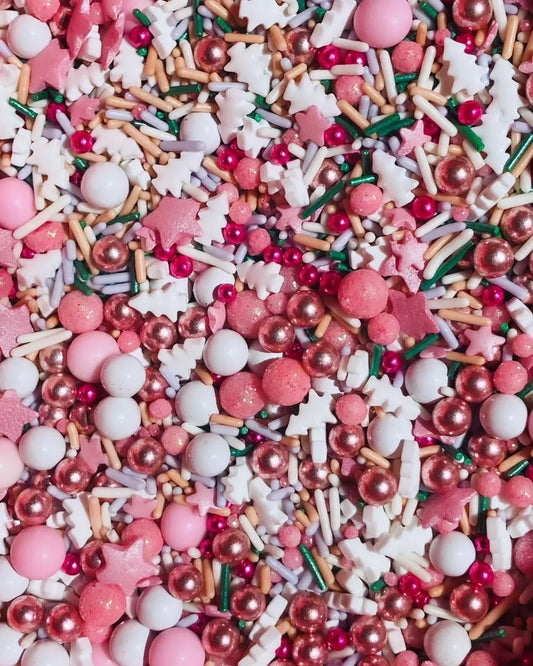 Sprinkles navidad  pinos rosas y renos