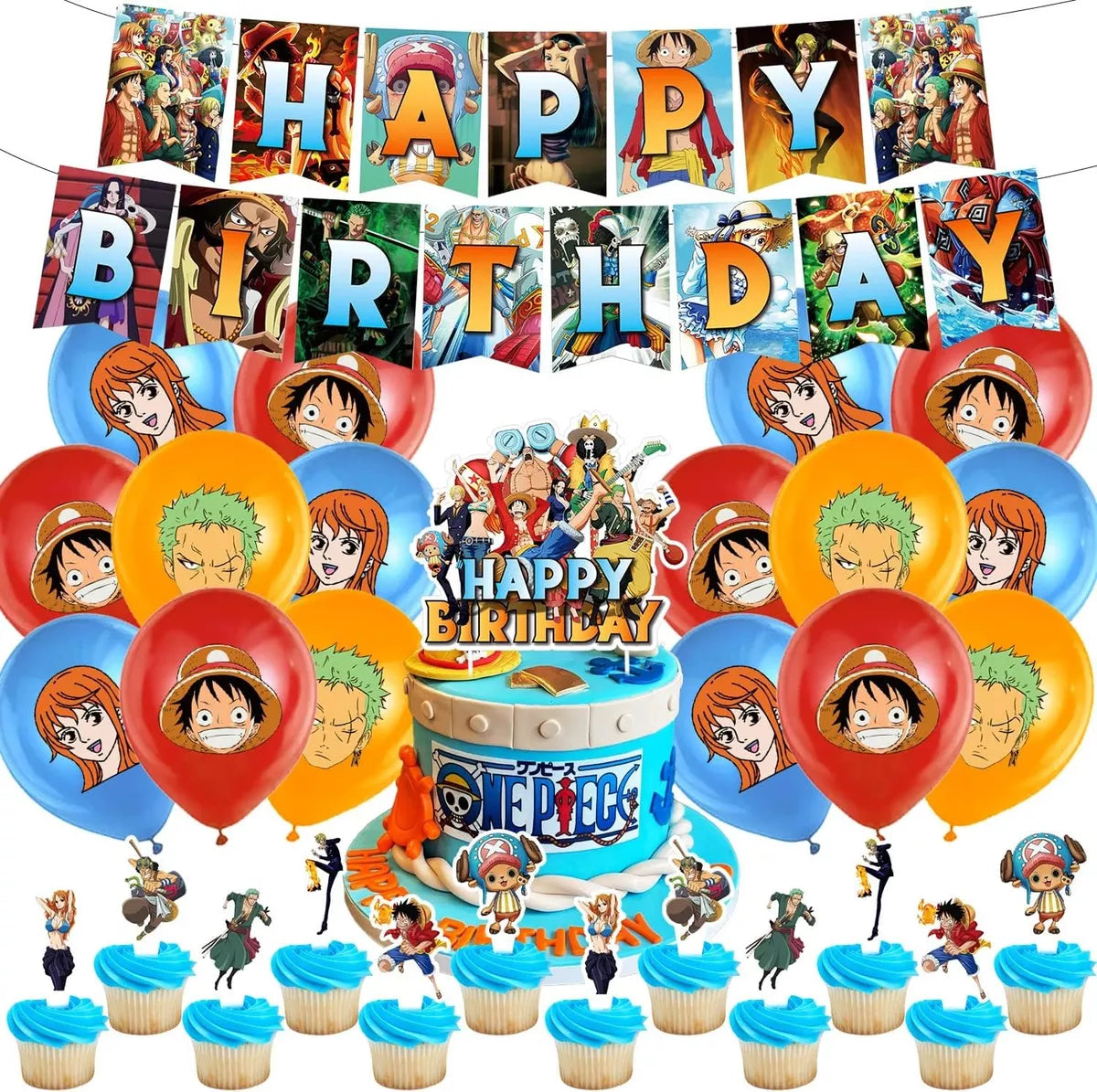 Globos One Piece - Set de 32 Piezas