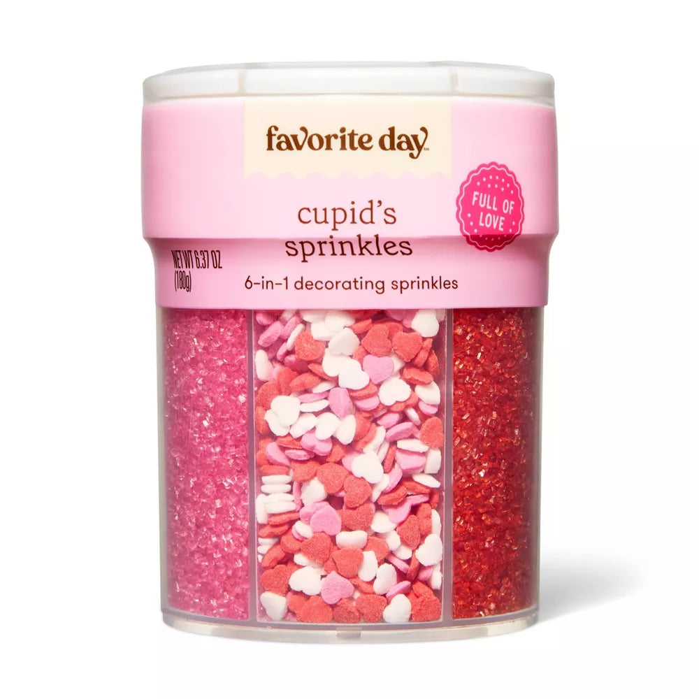 Sprinkles san valentin 6 Cell Sprinkles - 6.37oz - 180grs