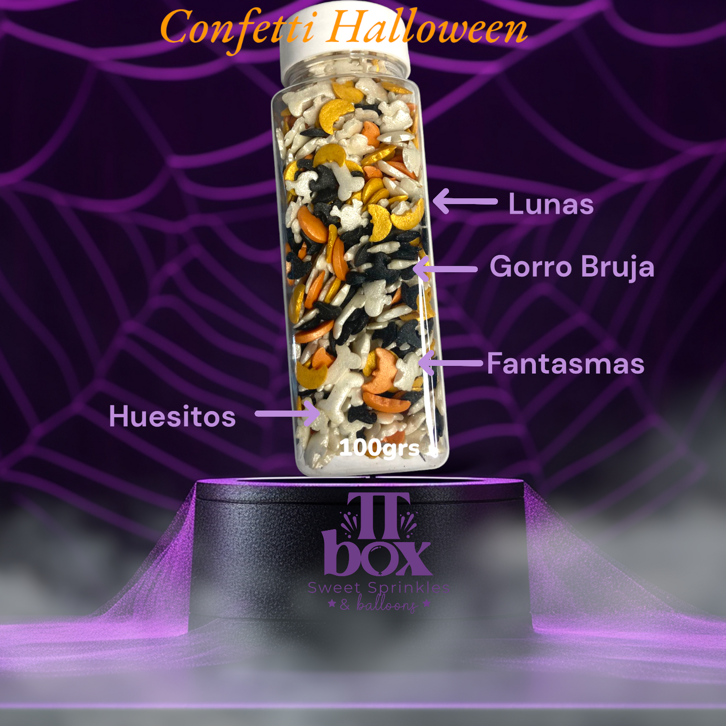 Sprinkles Halloween - Confetti Fantasmas Huesitos