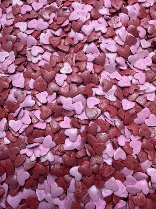 Sprinkles Confetti san valentin  - Sprinkles corazon Jumbo rosa y rojo mix