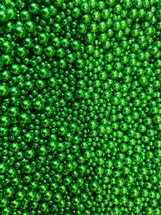 Sprinkles Halloween - Perlas Metalicas verde 7 y 4mm