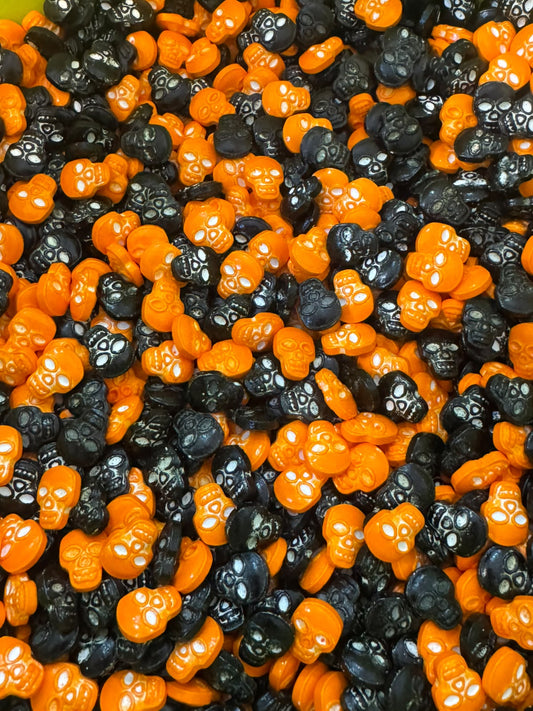 Sprinkles Figuras Halloween Calaveras Negras y naranjas