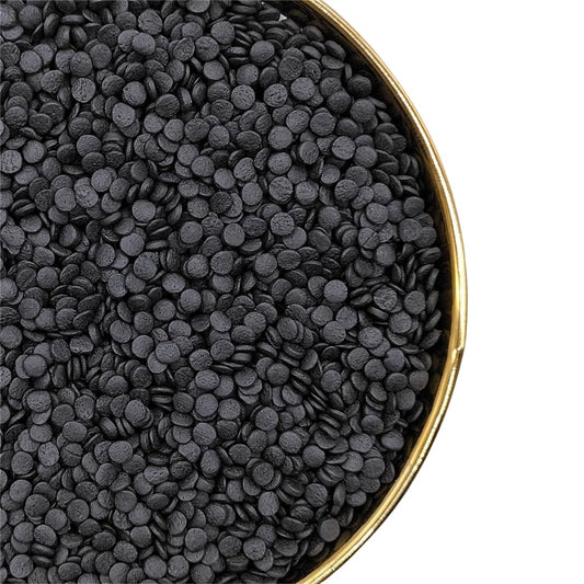 Sprinkles navidad confetti circular grande comestible - Negro