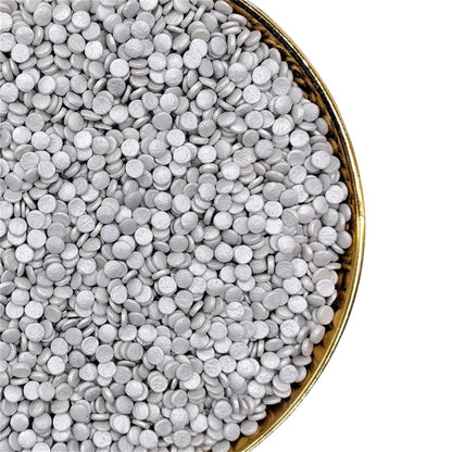 Sprinkles navidad confetti circular grande comestible - Plata