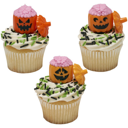 Mini topper cake halloween 12 piezas - Calabazas rellenables