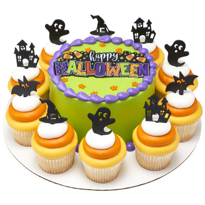 Mini topper cake halloween 15 piezas - Neon - Casita de miedo