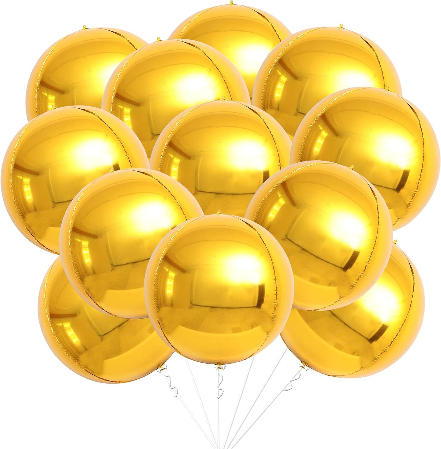 Globos Orbz 22plg Color Dorado Espejo