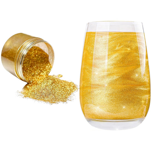 Glitter oro comestible para bebidas y reposteria
