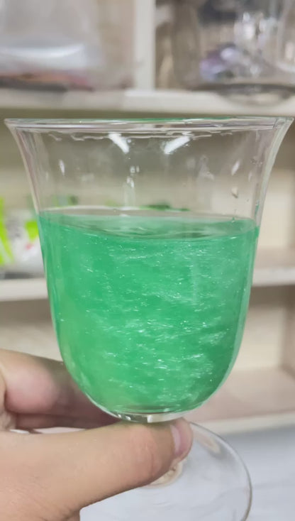 Glitter verde comestible para bebidas y reposteria