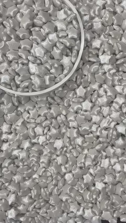 Sprinkles navidad confetti estrella plata comestible