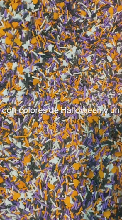 Sprinkles Halloween - CONFETTI & GRANILLO  FANTASMAS, CALABAZAS Y MURCIELAGOS