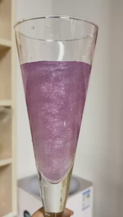 Glitter morado comestible para bebidas y reposteria