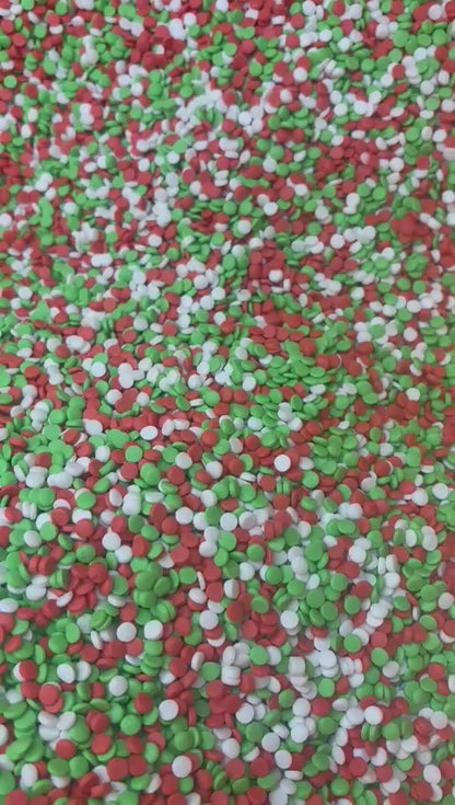 Sprinkles navidad confetti rojo verde blanco