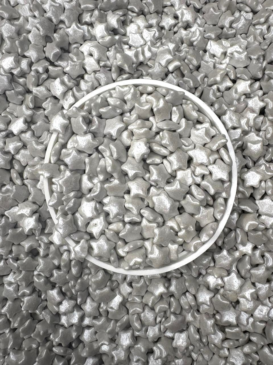 Sprinkles navidad confetti estrella plata comestible