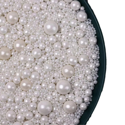 Sprinkles Perlas ultrabrillantes Color Blanco multisizes