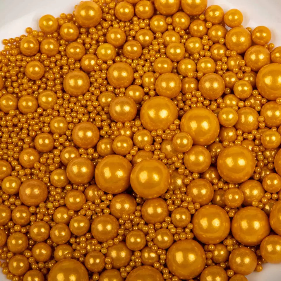 Sprinkles Perlas Multisizes ultrabrillantes Color Dorado