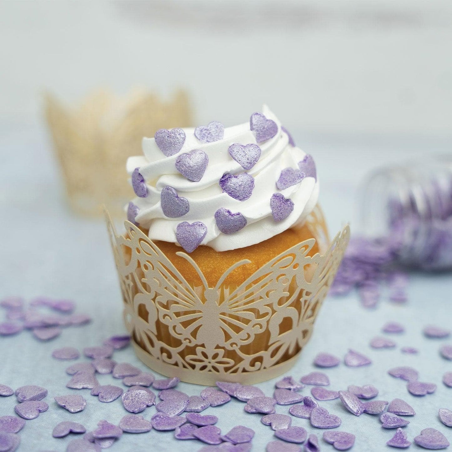 Sprinkles San Valentin Confetti Corazon Pastel Lila Perlado