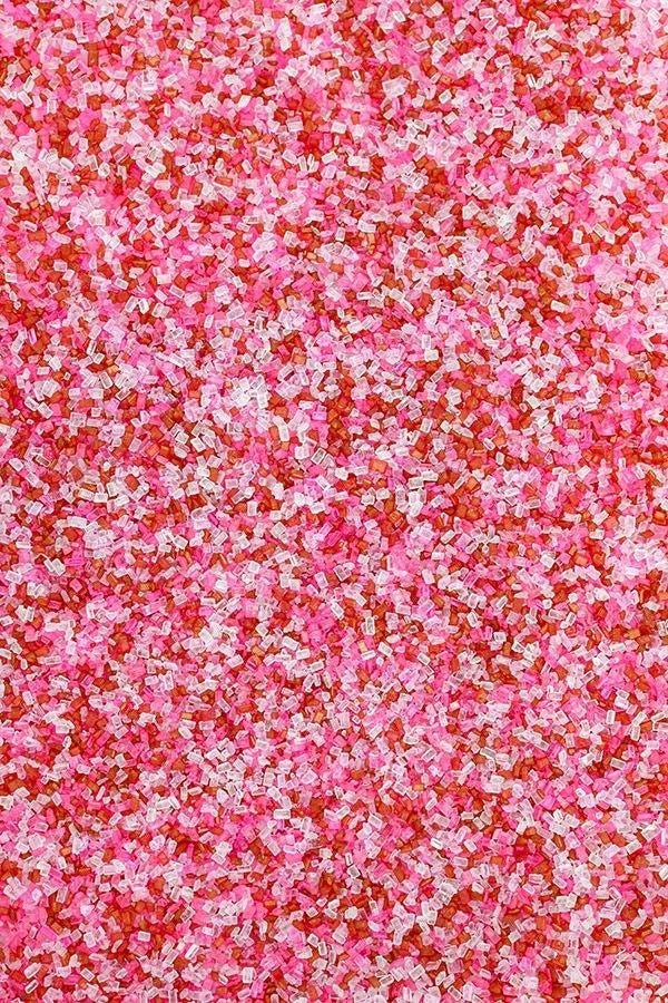 Sprinkles San Valentin Mini Cristales Rojo, Blanco, Rosa 100grs C/dorado